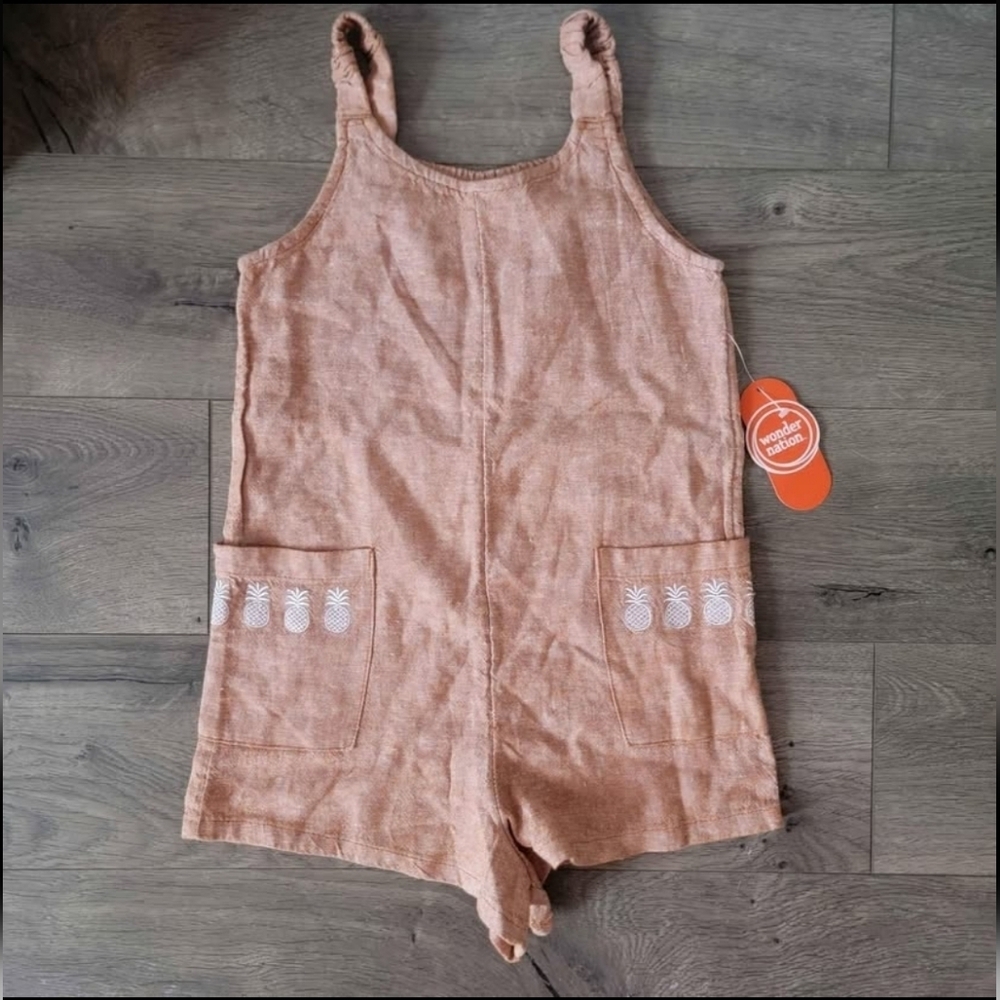 Wonder Nation Girls Pinapple Romper Size 5t NWT
